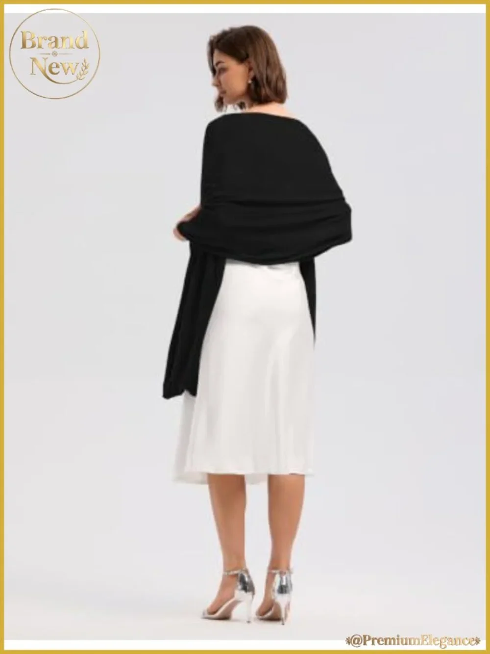 Wool Cashmere Pashmina Wrap Shawl Women's Extra Large Evening Scarf